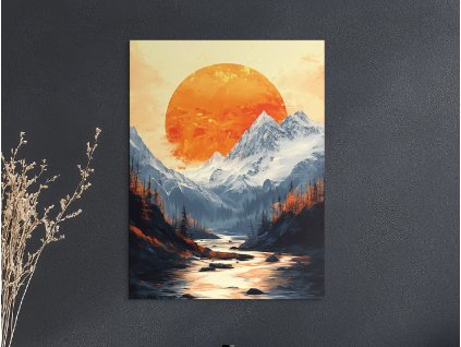 63640 1 obraz zatvovy mesiac nad horami