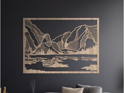 Drevený obraz Dolomity v Taliansku