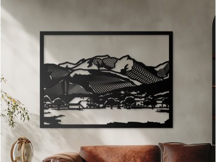 Drevený obraz Mont Blanc