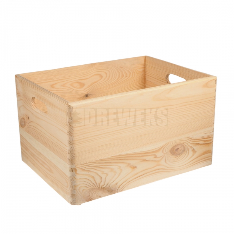 Dreweks Úložný drevený box s rukoväťou (3 veľkosti) Veľkosť: Veľká