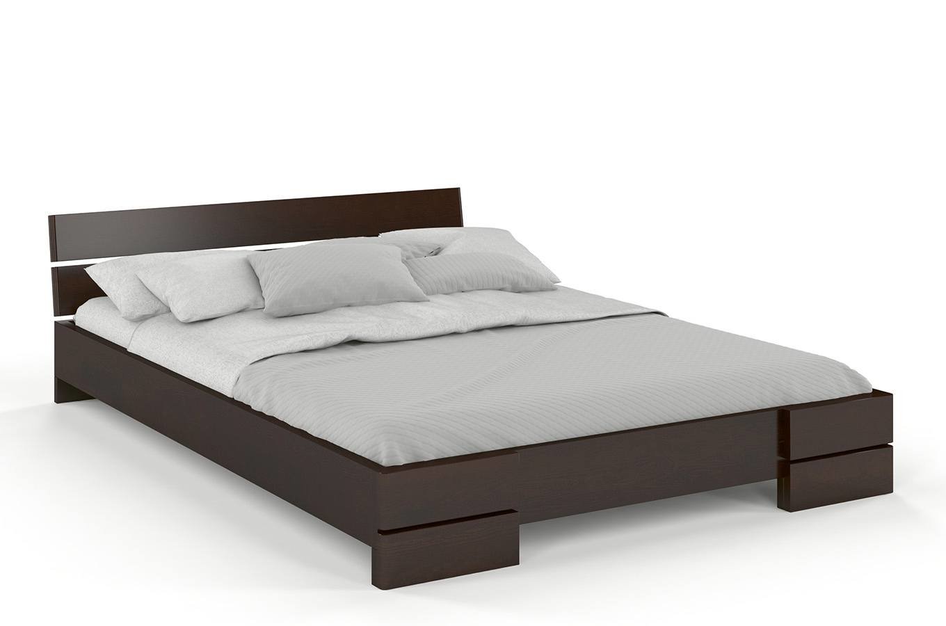 CHROB Masívna posteľ Sandemo z borovice - palisander Rozmer postele: 140 x 200 cm