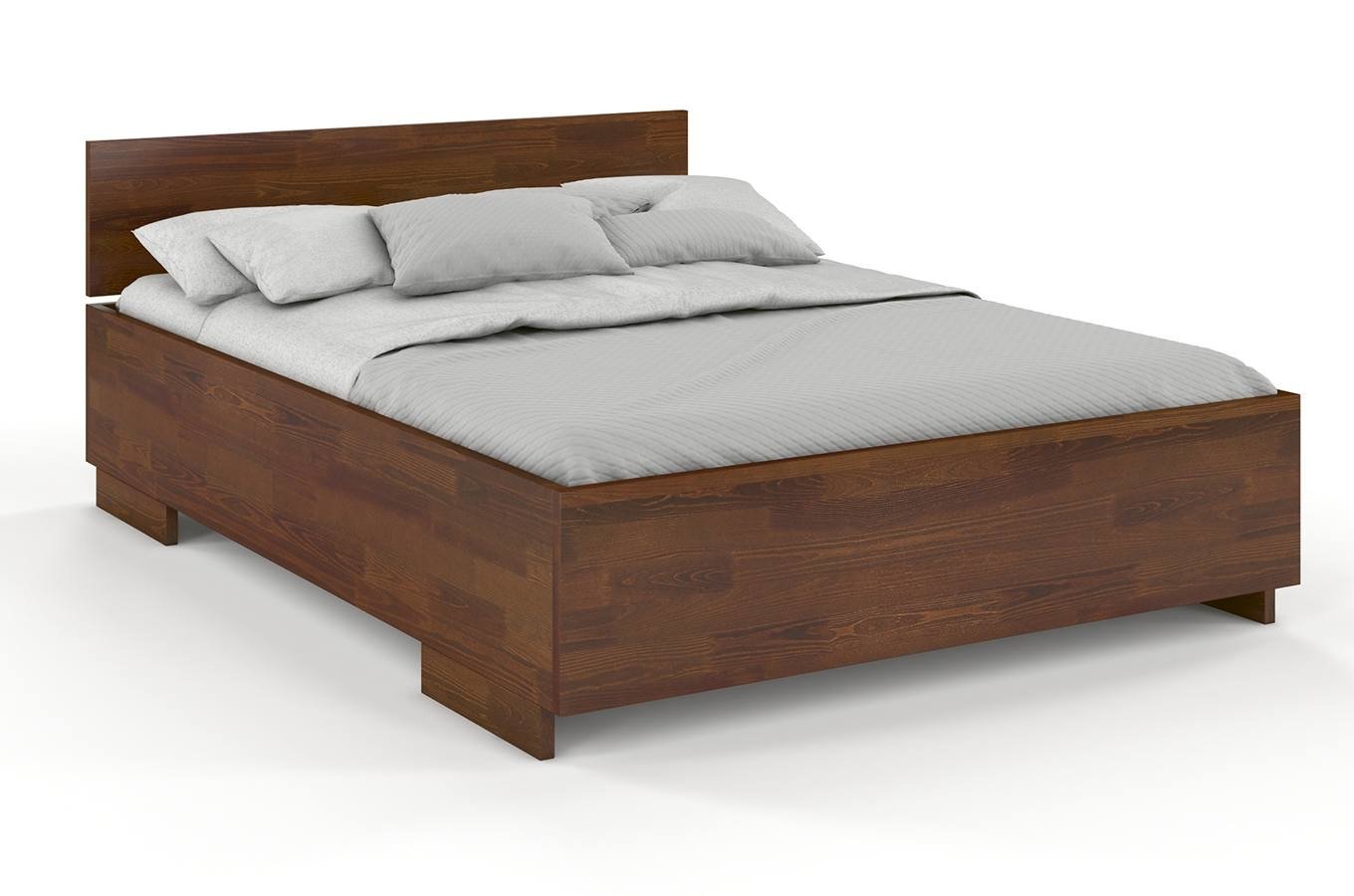 CHROB Masívna posteľ Bergman High z borovice - orech Rozmer postele: 120 x 200 cm