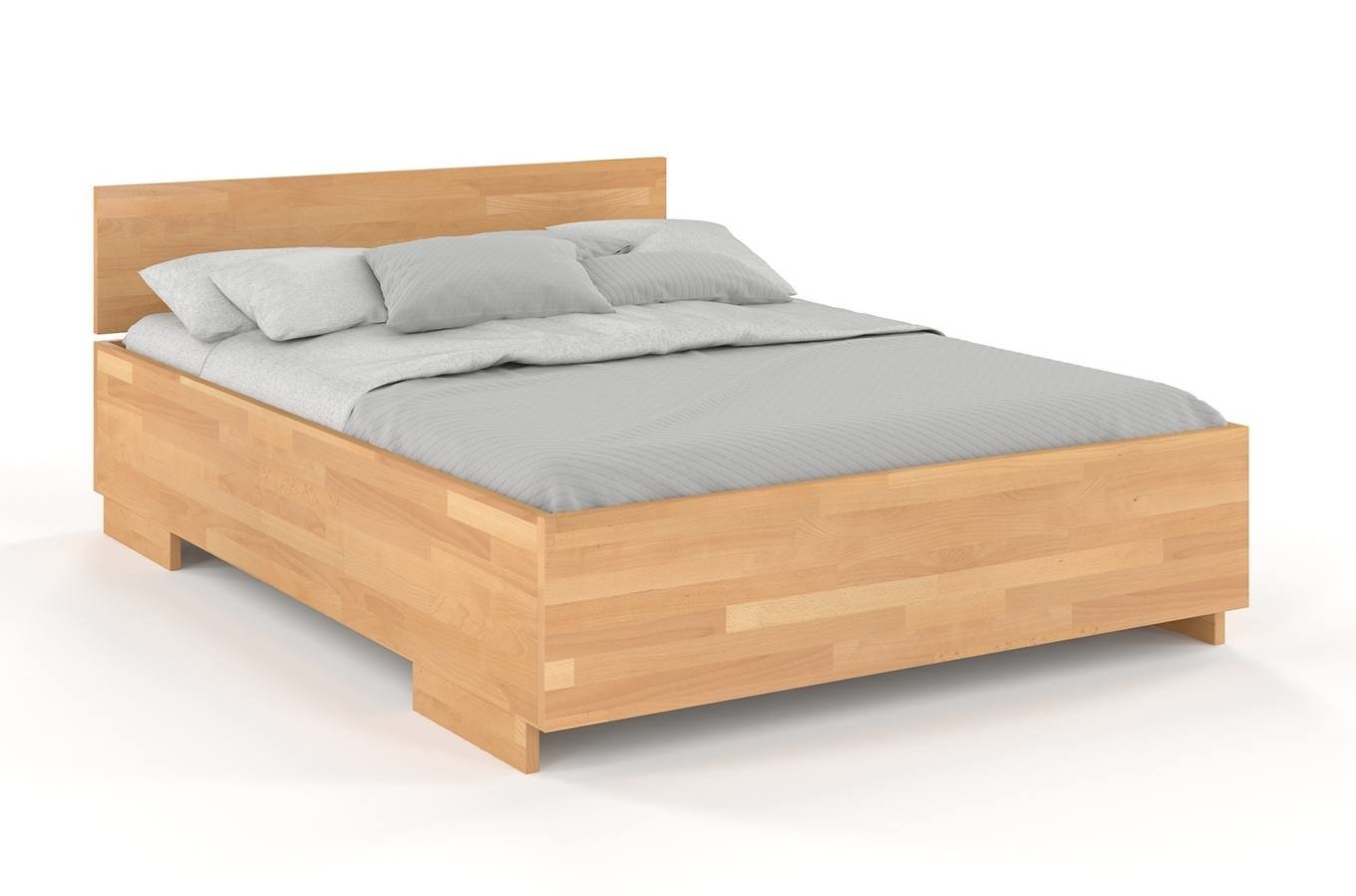 CHROB Masívna posteľ Bergman High buk - prírodná Rozmer postele: 120 x 200 cm