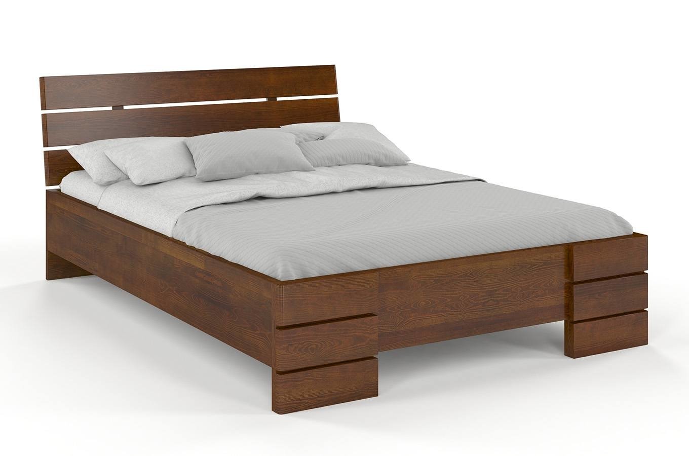 CHROB Masívna posteľ Sandemo High z borovice - orech Rozmer postele: 90 x 200 cm