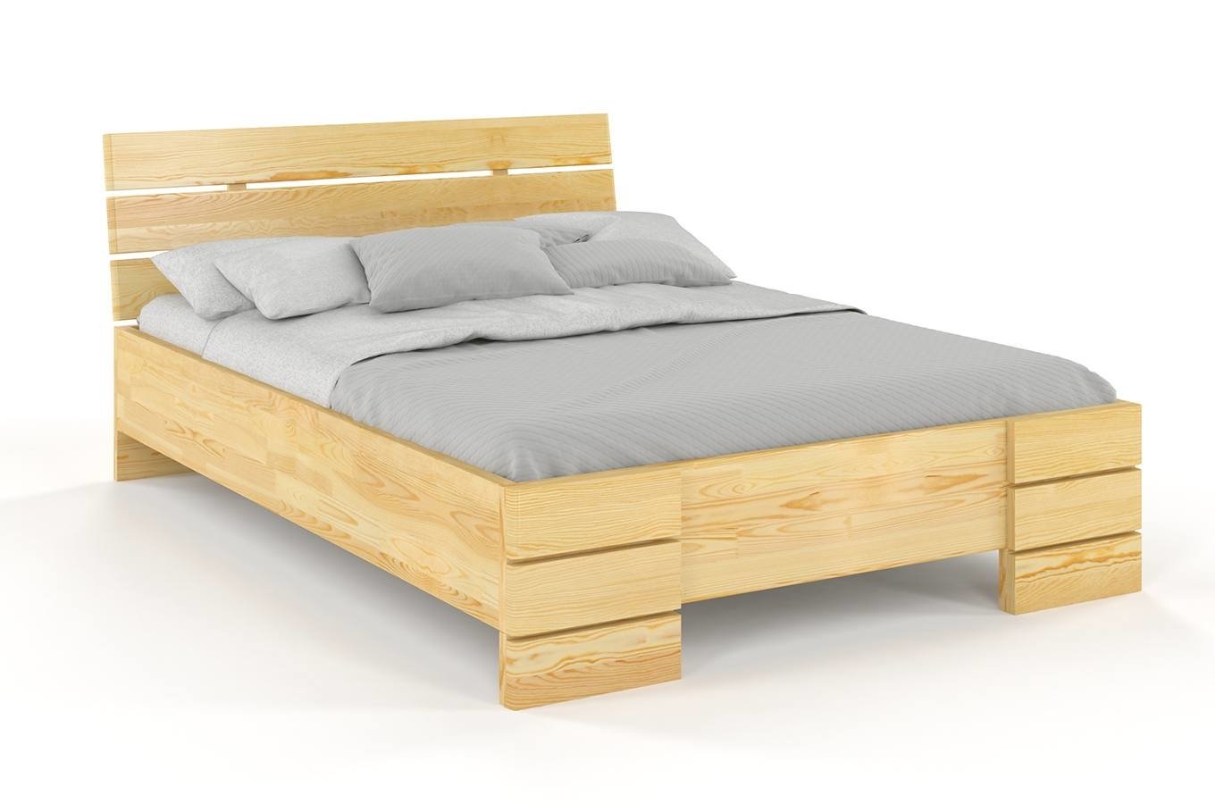 CHROB Masívna posteľ Sandemo High z borovice - prírodná Rozmer postele: 180 x 200 cm