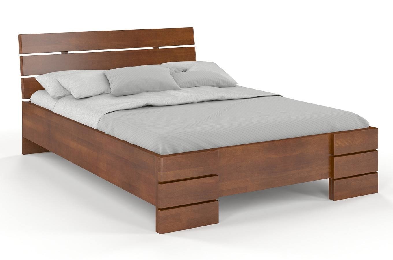 CHROB Masívna posteľ Sandemo High buk - orech Rozmer postele: 120 x 200 cm