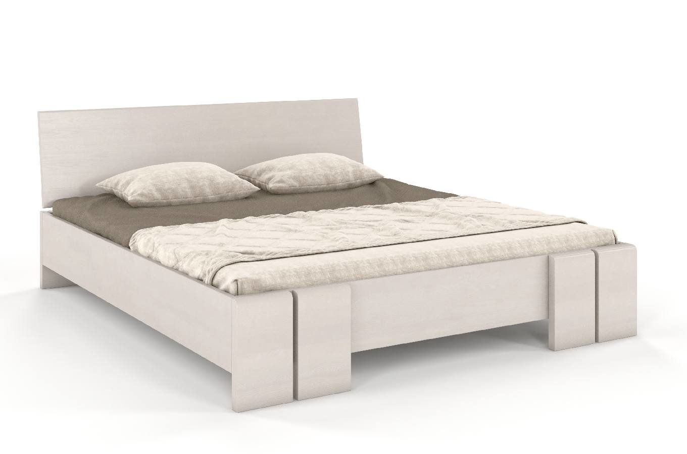 CHROB Masívna posteľ Vestre Maxi z borovice - biela Rozmer postele: 200 x 200 cm