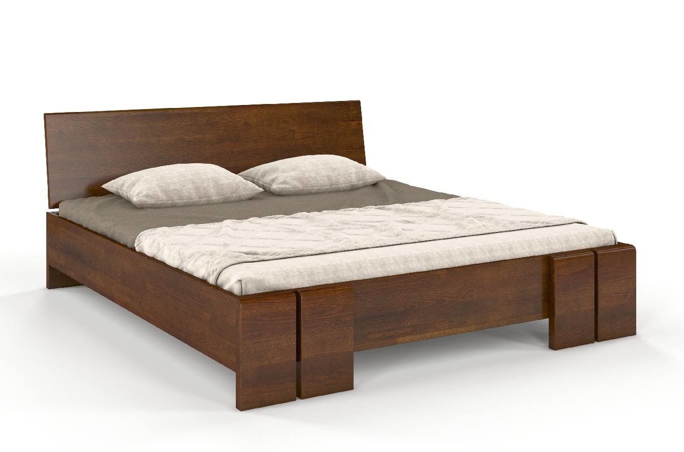 CHROB Masívna posteľ Vestre Maxi z borovice - orech Rozmer postele: 120 x 200 cm