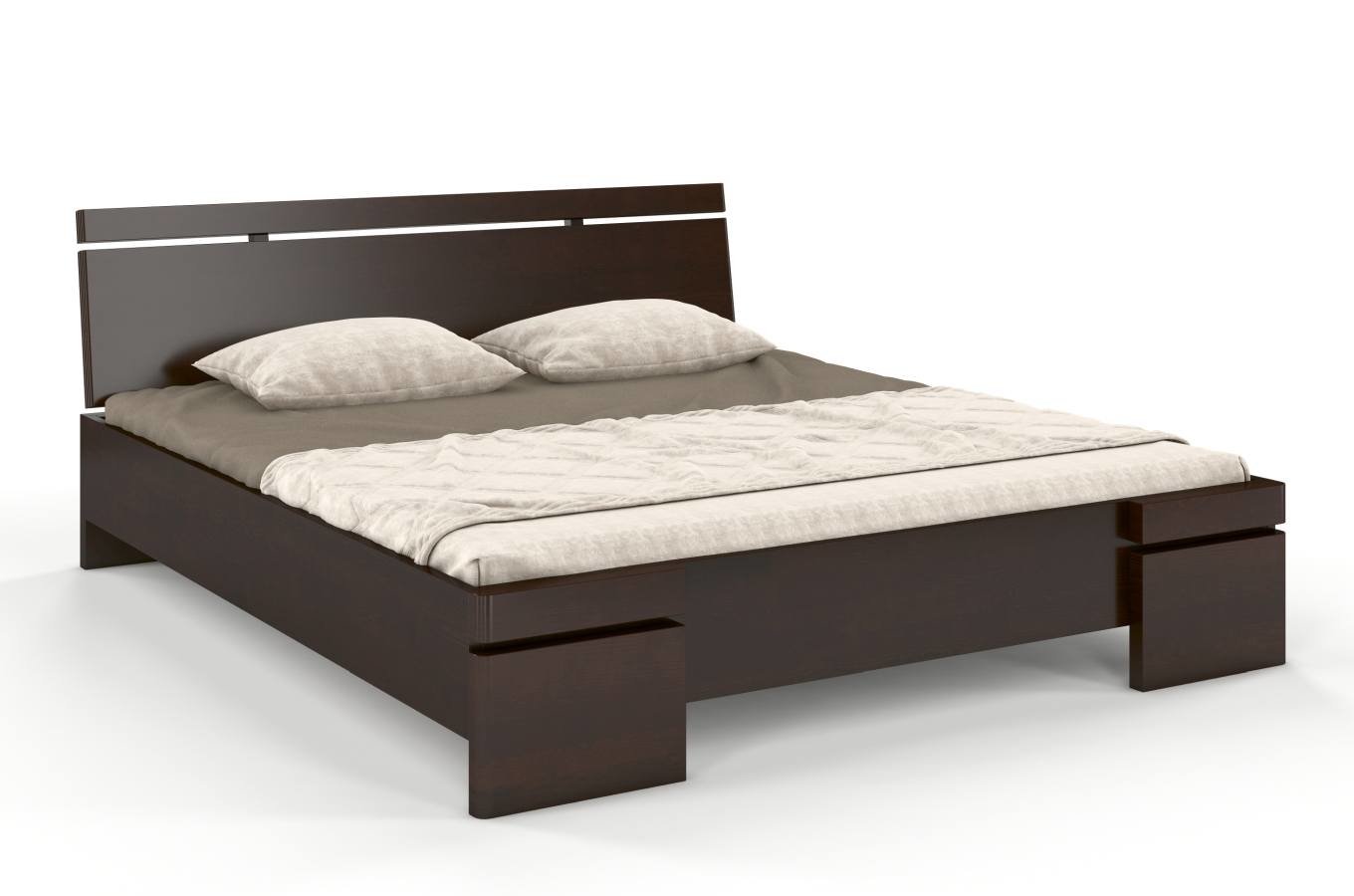 CHROB Drevená posteľ z borovice Sparta Maxi - palisander Rozmer postele: 120 x 200 cm