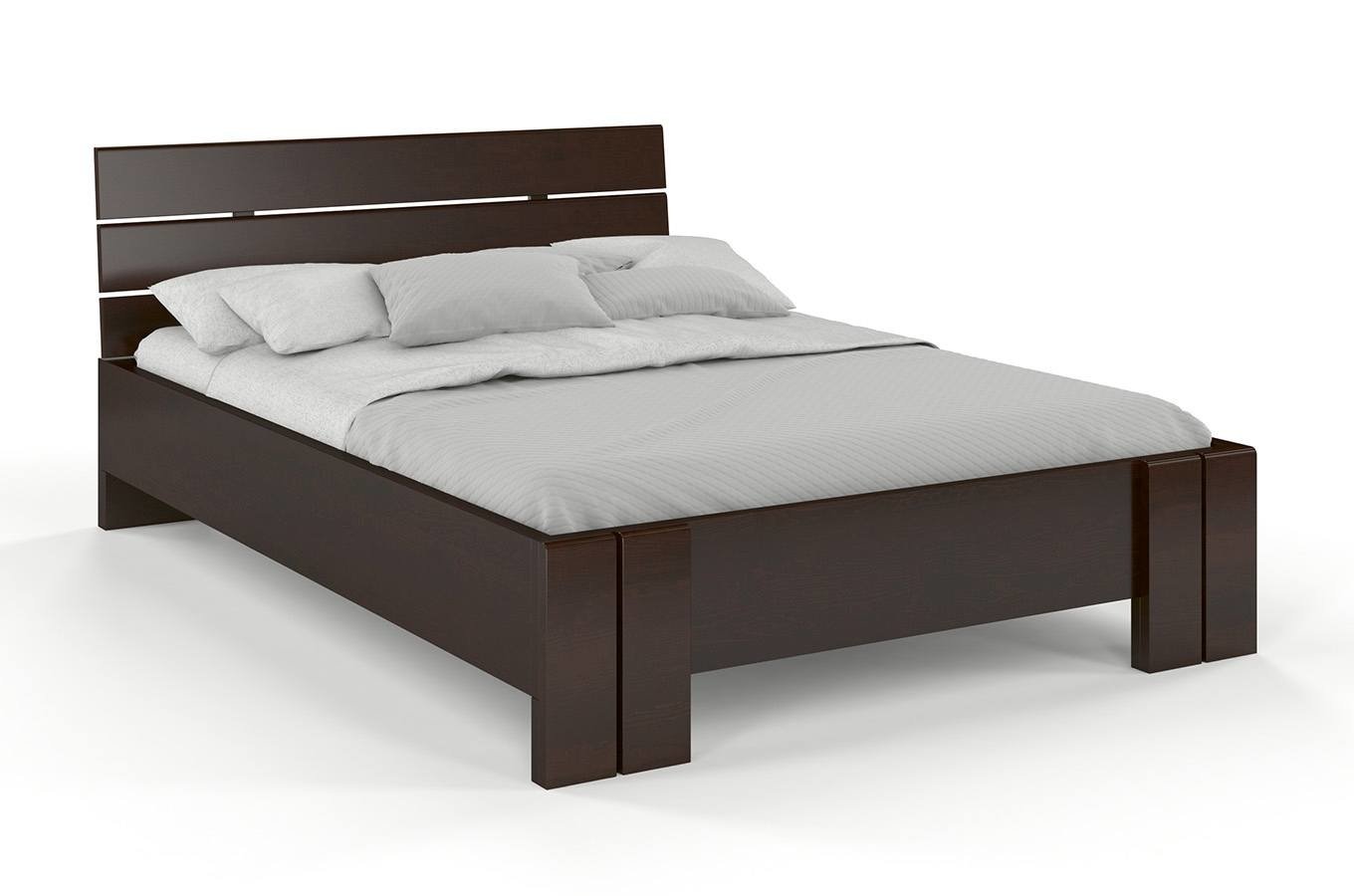 CHROB Borovicová posteľ Arhus High s úložným priestorom - palisander Rozmer postele: 200 x 200 cm