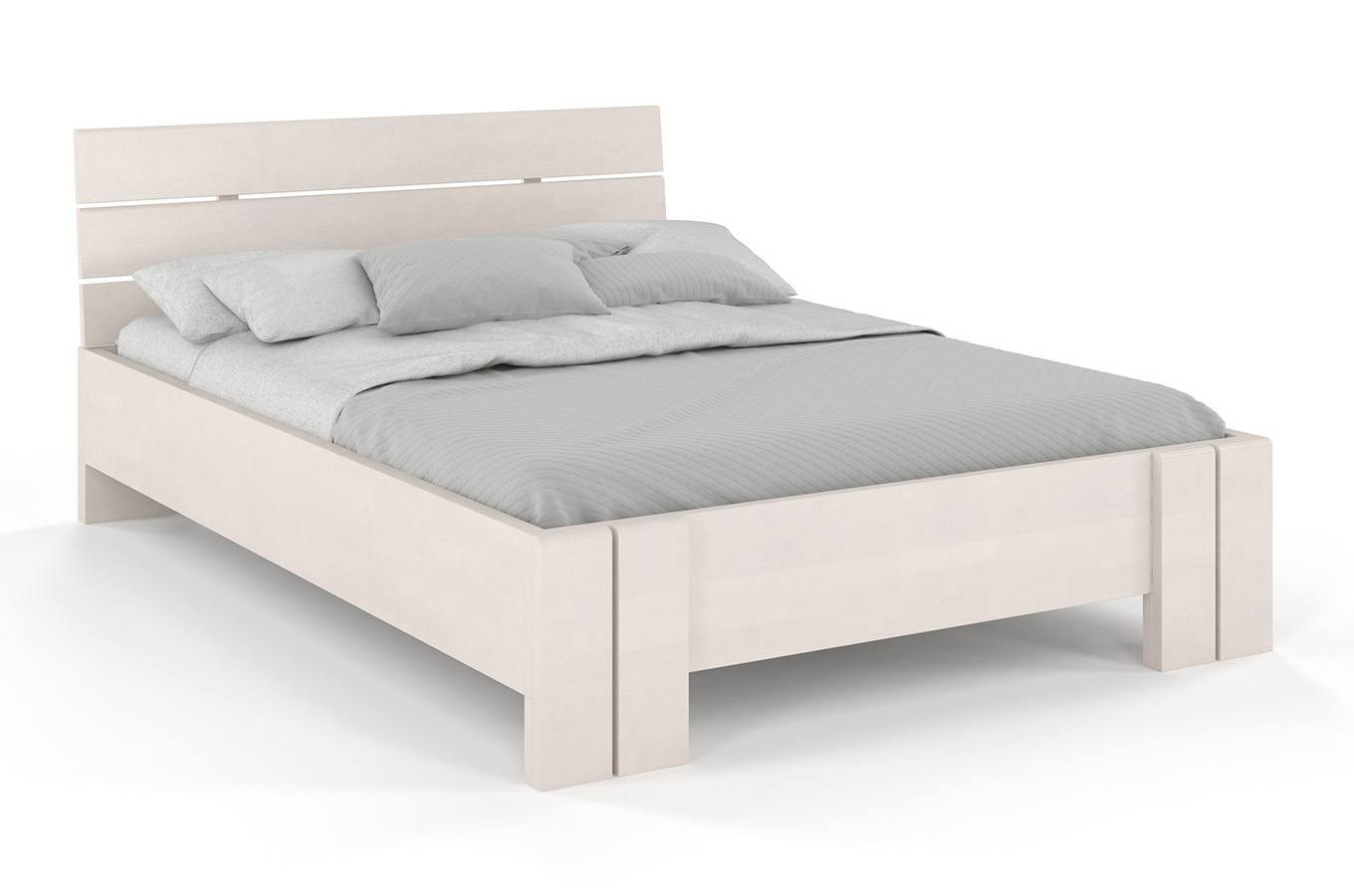 CHROB Buková posteľ Arhus High s úložným priestorom - biela Rozmer postele: 120 x 200 cm