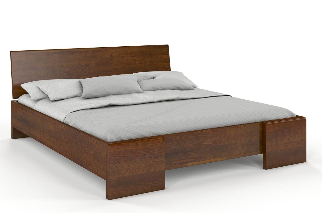 CHROB Borovicová posteľ Hessler High s úložným priestorom - orech Rozmer postele: 120 x 200 cm