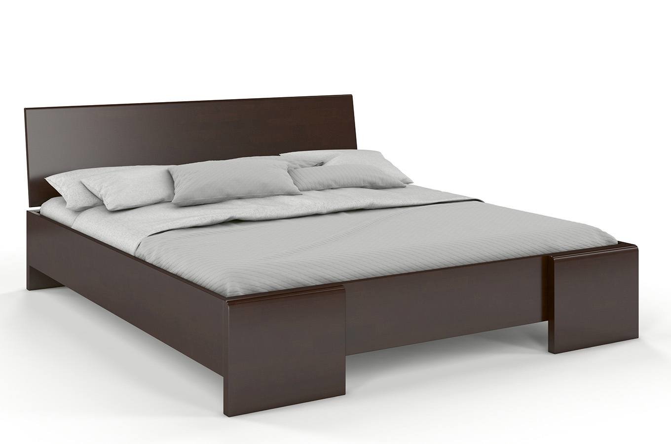 CHROB Buková posteľ Hessler High s úložným priestorom - palisander Rozmer postele: 120 x 200 cm