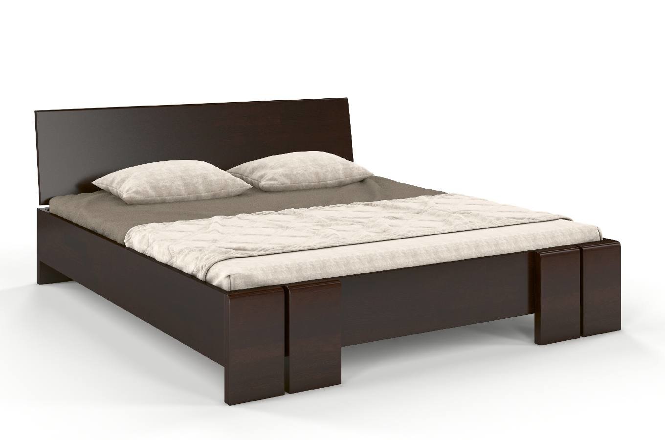 CHROB Posteľ s úložným priestorom Vestre Maxi z borovice - palisander Rozmer postele: 160 x 200 cm