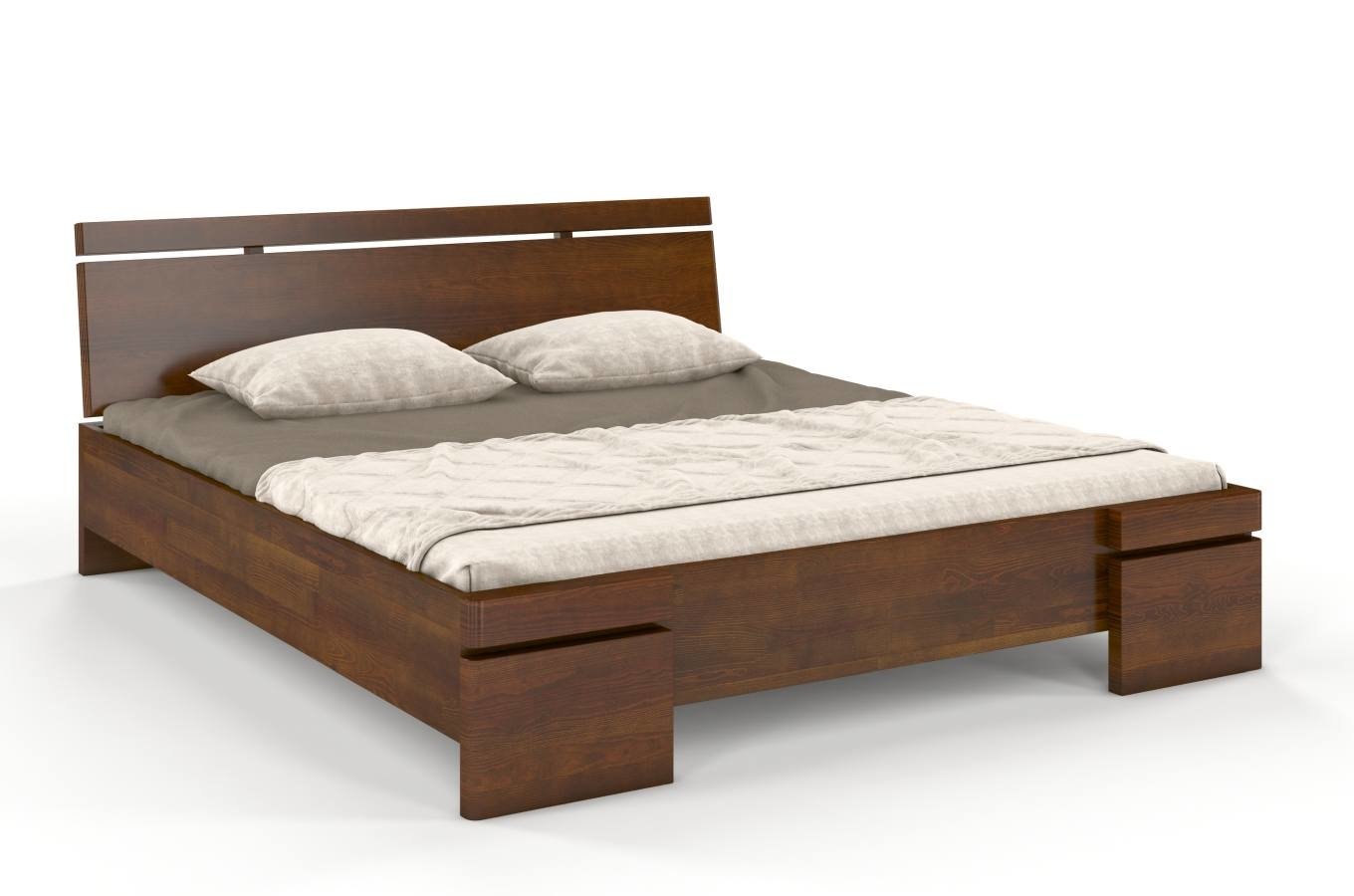 CHROB Masívna posteľ Sparta Maxi borovica, úložný priestor - orech Rozmer postele: 140 x 200 cm