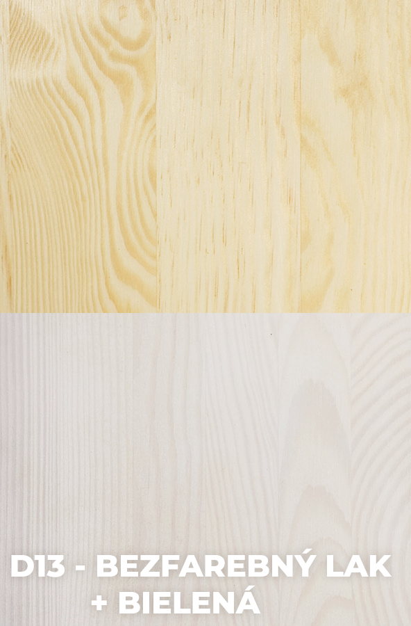 DOK Nočný stolík z masívu Malmo Povrchová úprava:: D13 - Bezfarebný lak + Bielená