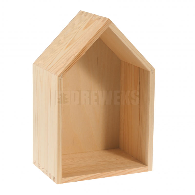 Dreweks Polička drevený domček (3 veľkosti) Veľkosť: Malý
