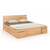 Drevená posteľ Sparta buk s úložným priestorom - prírodná