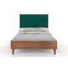 Drevená posteľ s čalúneným čelom Frida buk - palisander