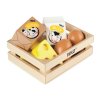 Tidlo Drevený box s mliečnymi výrobkami a vajcami