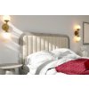 Dubová posteľ Modena s čalúnením - bielená