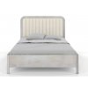 Dubová posteľ Modena s čalúnením - bielená