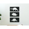 3-dielny detský obraz  Tri druhy dinosaurov