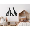 Drevená nálepka do detskej izby Žirafia rodinka