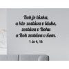 Citát na stenu Boh je láska
