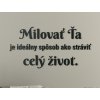 Citát o láske Milovať ťa je ideálny spôsob, ako stráviť celý život
