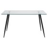 Sklenený jedálenský stôl Wilma - číra / čierna