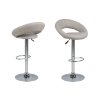 Barová stolička Plump - taupe ekokoža / chróm