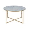 Okrúhly konferenčný stolík Alisma A - biely mramor / zlatá