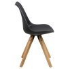 2x Jedálenská stolička Dima - čierna ekokoža / prírodná