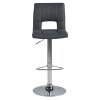 2x Barová stolička Sylvia - tmavosivá / chróm