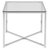 Odkladací stolík Cross - číra / chróm