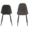4x Jedálenská stolička Wilma - tmavosivá / čierna