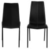 4x Jedálenská stolička Asama - čierna ekokoža