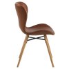 2x Jedálenská stolička Batilda A1 - hnedá ekokoža / prírodná