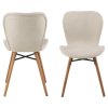 2x Jedálenská stolička Batilda A1 - piesková / prírodná