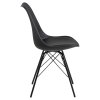 2x Jedálenská stolička Eris - čierna ekokoža