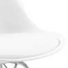4x Jedálenská stolička Eris - biela ekokoža / chróm