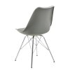 4x Jedálenská stolička Eris - sivá ekokoža / chróm