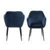Jedálenské kreslo Emilia - modrá / čierna