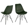 2x Jedálenská stolička Eris - zelená / čierna