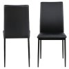 4x Jedálenská stolička Demina - čierna ekokoža
