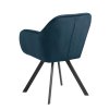 Jedálenské kreslo Lola - modrá / čierna