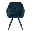 Jedálenské kreslo Lola - modrá / čierna