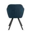 Jedálenské kreslo Lola - modrá / čierna