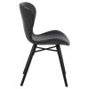 2x Jedálenská stolička Batilda A1 - čierna ekokoža